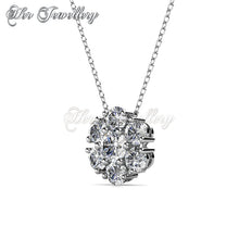 Swarovski Crystals Elegant Flower Pendant - Her Jewellery