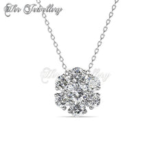 Swarovski Crystals Elegant Flower Pendant - Her Jewellery
