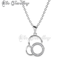 Swarovski Crystals Ellipse Pendant‏ - Her Jewellery