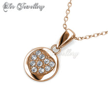 Swarovski Crystals Faith Heart Set (Rose Gold) - Her Jewellery