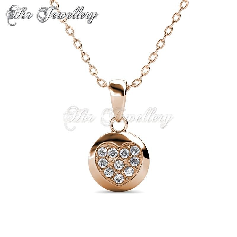 Swarovski Crystals Faith Heart Pendant (Rose Gold) - Her Jewellery