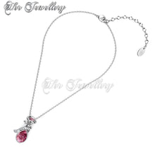 Swarovski Crystals Flower Dew Pendant‏ - Her Jewellery