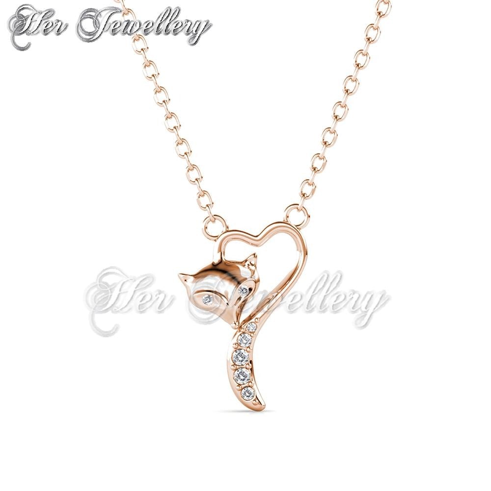 Swarovski Crystals Fox Love Pendant - Her Jewellery