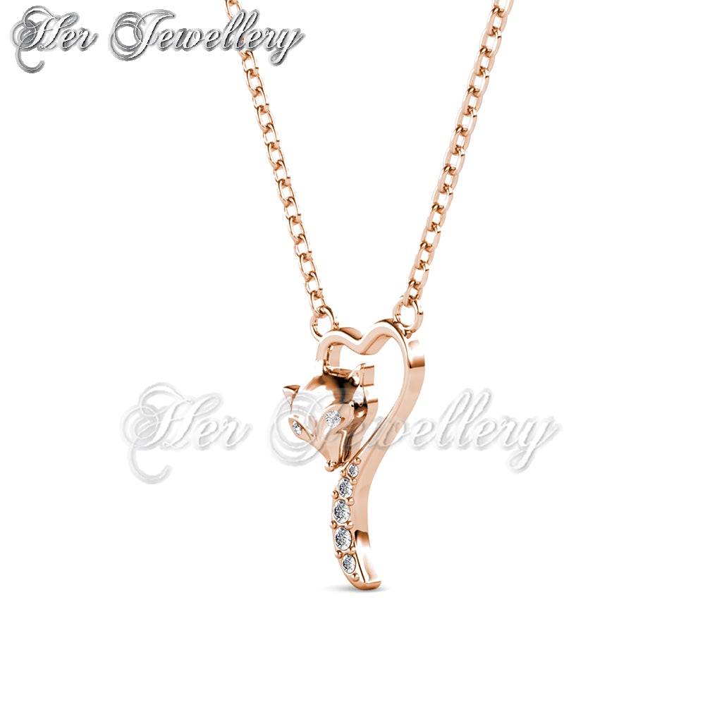 Swarovski Crystals Fox Love Pendant - Her Jewellery