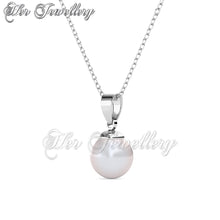 Swarovski Crystals Full Moon Pearl Pendant - Her Jewellery