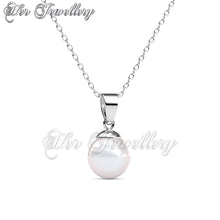 Swarovski Crystals Full Moon Pearl Pendant - Her Jewellery
