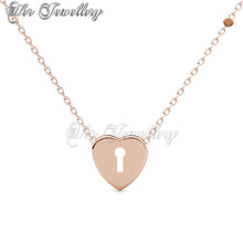Swarovski Crystals Heart Lock Pendant‏ - Her Jewellery