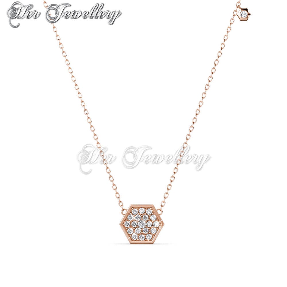 Swarovski Crystals Hexagon Pendant‏ - Her Jewellery