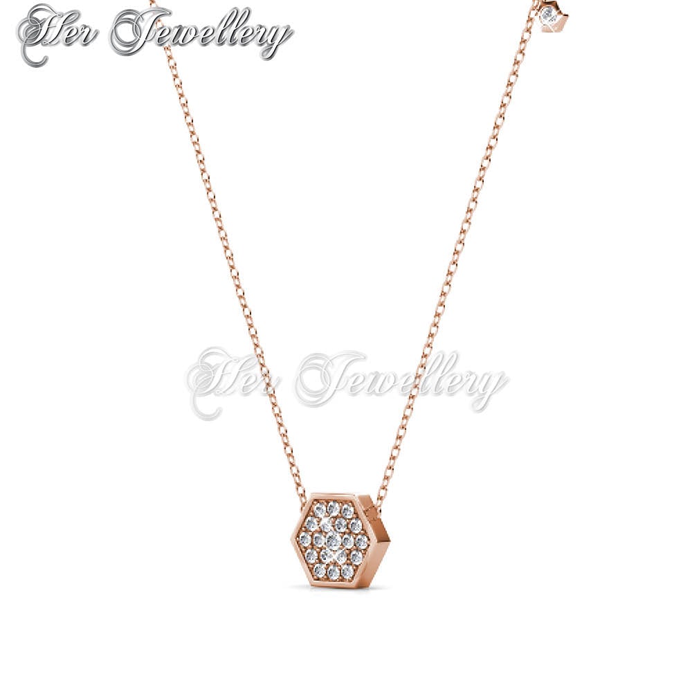 Swarovski Crystals Hexagon Pendant‏ - Her Jewellery