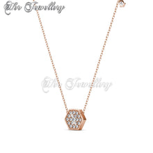 Swarovski Crystals Hexagon Pendant‏ - Her Jewellery