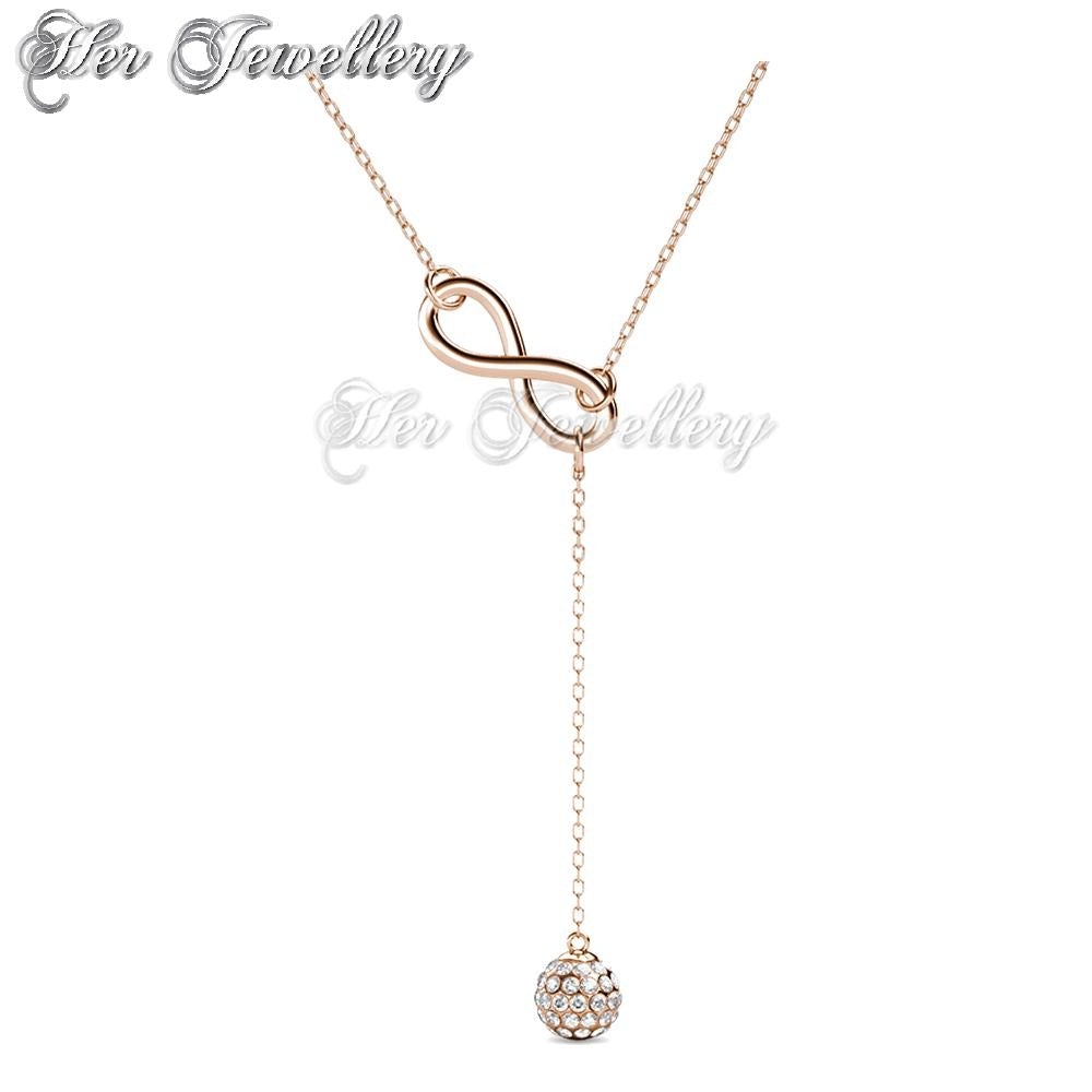 Swarovski Crystals Infinity Eight Drop Pendant - Her Jewellery