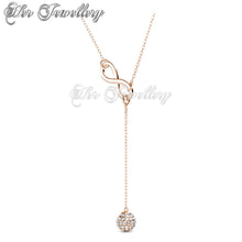 Swarovski Crystals Infinity Eight Drop Pendant - Her Jewellery