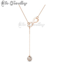 Swarovski Crystals Infinity Eight Drop Pendant - Her Jewellery