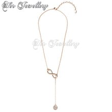 Swarovski Crystals Infinity Eight Drop Pendant - Her Jewellery