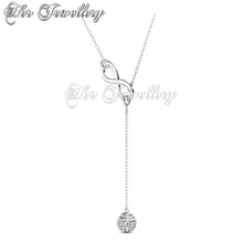 Swarovski Crystals Infinity Eight Drop Pendant - Her Jewellery