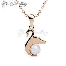 Swarovski Crystals Jane Swan Pendant (Rose Gold) - Her Jewellery