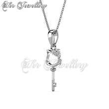 Swarovski Crystals Kitten Key Pendant - Her Jewellery