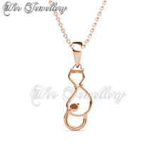 Swarovski Crystals Kitty Tail Pendant - Her Jewellery