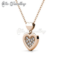 Swarovski Crystals Larine Love Set (Rose Gold) - Her Jewellery