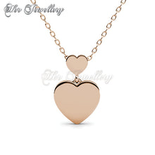 Swarovski Crystals Larine Love Pendant (Rose Gold) - Her Jewellery