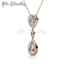 Swarovski Crystals Layla Drop Pendant (Rose Gold) - Her Jewellery