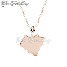 Swarovski Crystals Leaf Petal Pendant - Her Jewellery