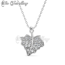 Swarovski Crystals Leaf Petal Pendant - Her Jewellery