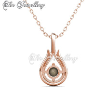 Swarovski Crystals Leah Pendant‏ (Rose Gold) - Her Jewellery