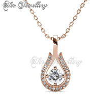 Swarovski Crystals Leah Pendant‏ (Rose Gold) - Her Jewellery