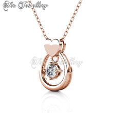 Swarovski Crystals Love Drop Set (Rose Gold) - Her Jewellery