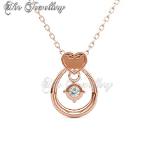 Swarovski Crystals Love Drop Set (Rose Gold) - Her Jewellery