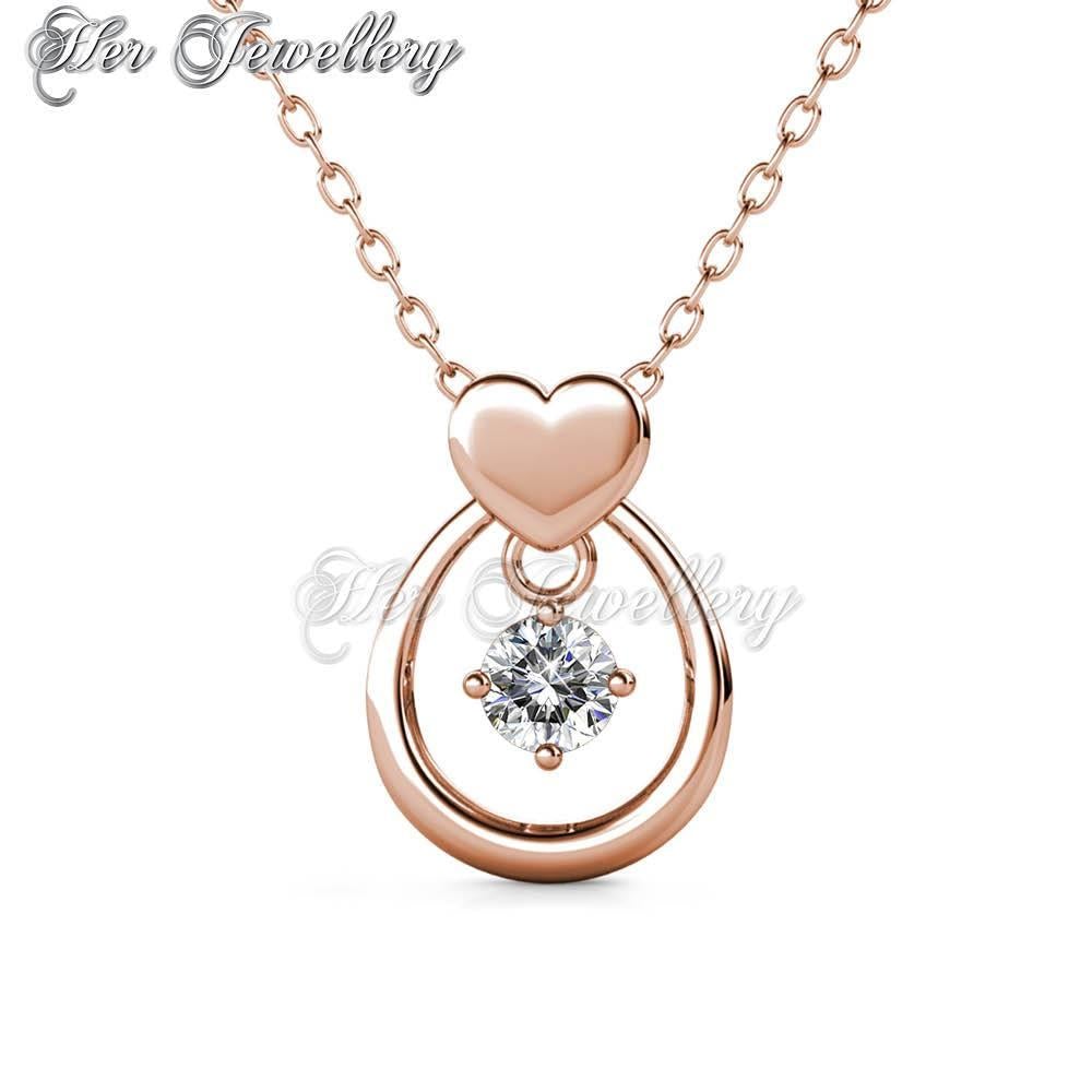 Swarovski Crystals Love Drop Set (Rose Gold) - Her Jewellery