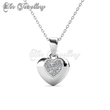 Swarovski Crystals Love Tag Pendant - Her Jewellery