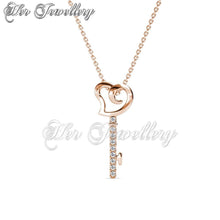 Swarovski Crystals Lovely Key Pendant - Her Jewellery
