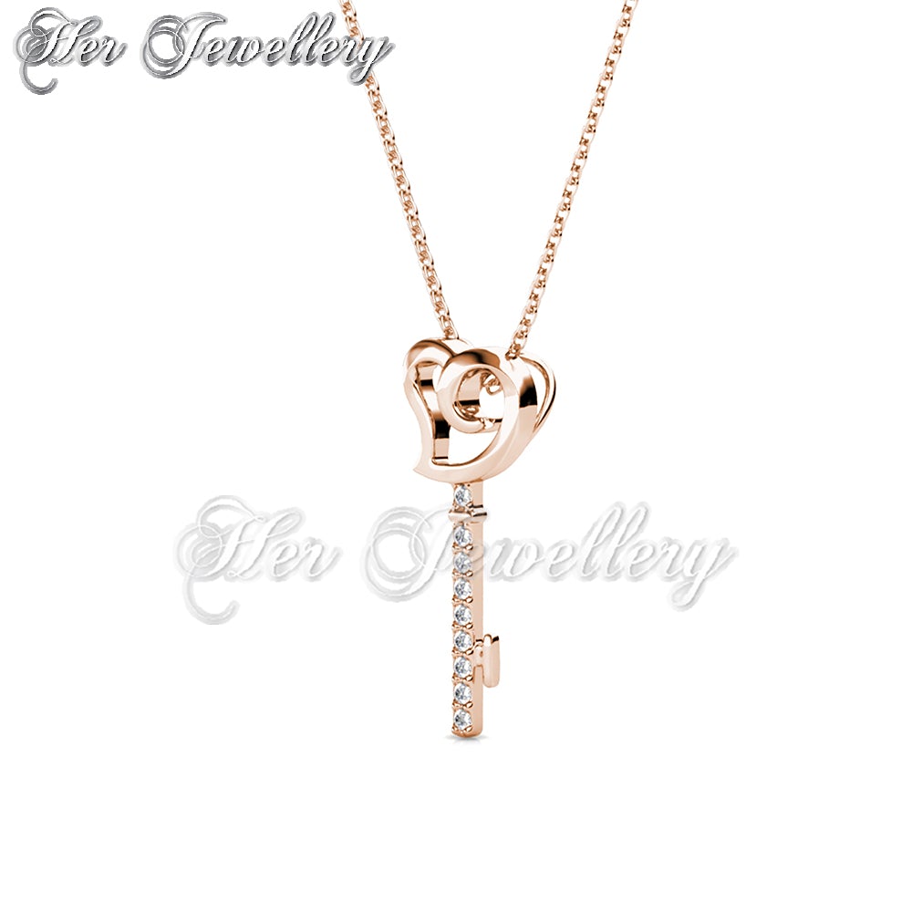 Swarovski Crystals Lovely Key Pendant - Her Jewellery