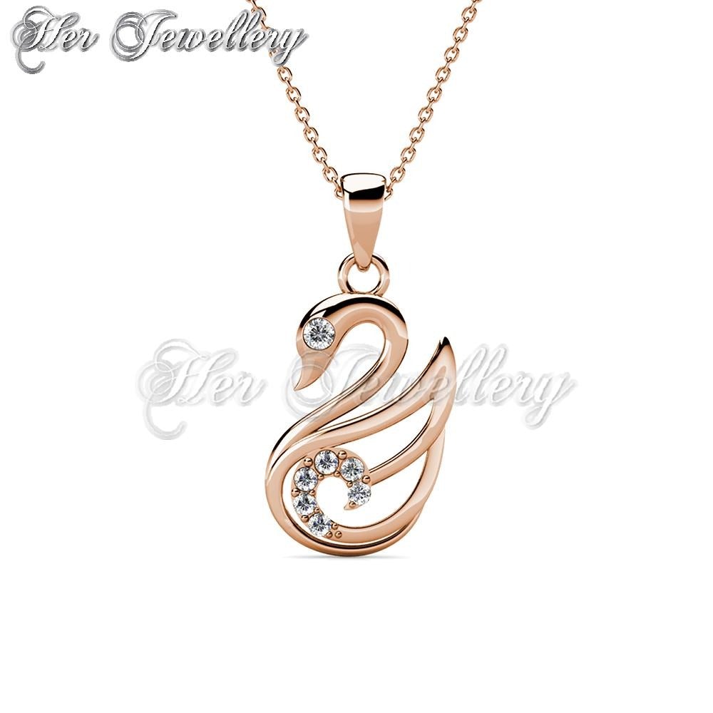 Swarovski Crystals Lovely Swan Pendant - Her Jewellery