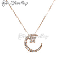 Swarovski Crystals Lune Etoilee Pendant‏ - Her Jewellery