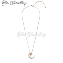 Swarovski Crystals Lune Etoilee Pendant‏ - Her Jewellery