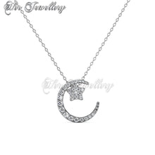 Swarovski Crystals Lune Etoilee Pendant‏ - Her Jewellery