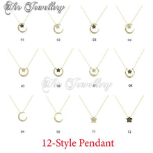 Swarovski Crystals Lune Etoilee Pendant‏ - Her Jewellery