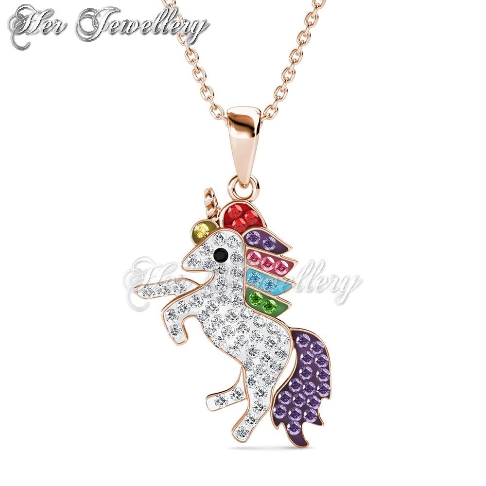 Swarovski Crystals Magical Unicorn Pendant - Her Jewellery