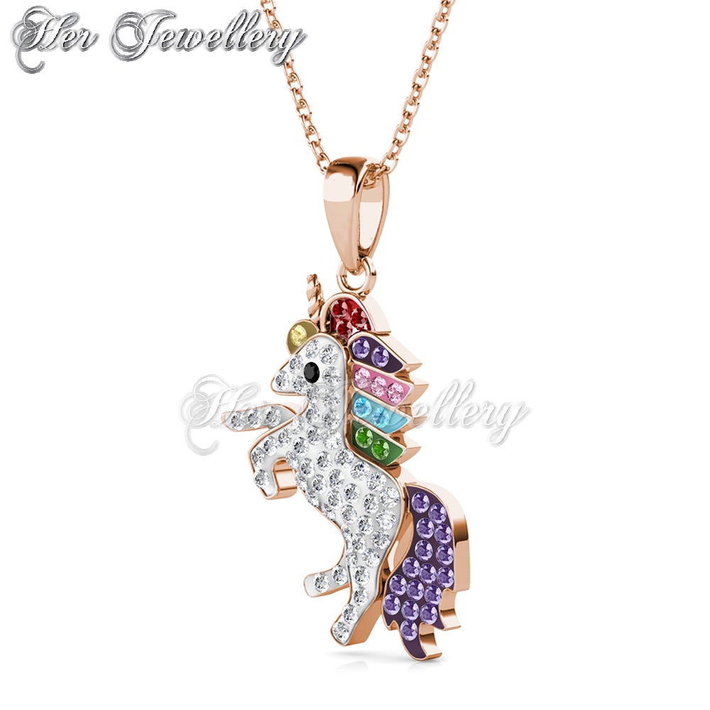 Swarovski Crystals Magical Unicorn Pendant - Her Jewellery