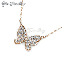 Swarovski Crystals Meadow Butterfly Set (Rose Gold) - Her Jewellery