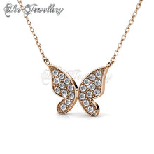 Swarovski Crystals Meadow Butterfly Set (Rose Gold) - Her Jewellery