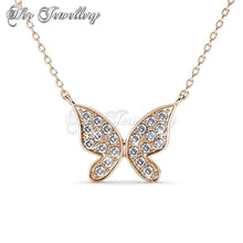 Swarovski Crystals Meadow Butterfly Set (Rose Gold) - Her Jewellery