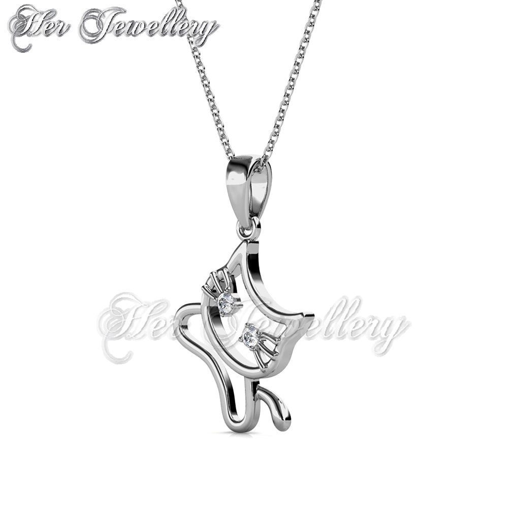 Swarovski Crystals Meowy Pendant - Her Jewellery