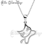 Swarovski Crystals Meowy Pendant - Her Jewellery