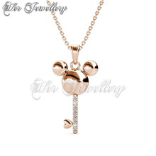 Swarovski Crystals Mice Key Pendant - Her Jewellery
