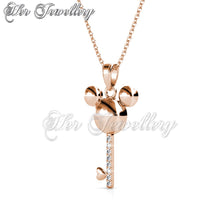 Swarovski Crystals Mice Key Pendant - Her Jewellery