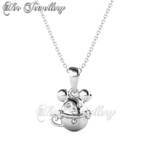 Swarovski Crystals Mice in the Cup Pendant - Her Jewellery